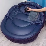 Portable Inflatable Bed Sofa Flocking Couch Set with Footstool