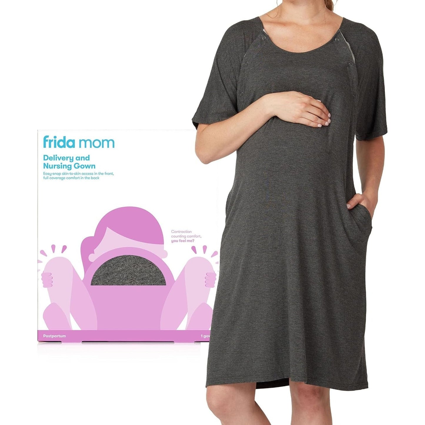 Frida Mom Delivery & Nursing Gown
