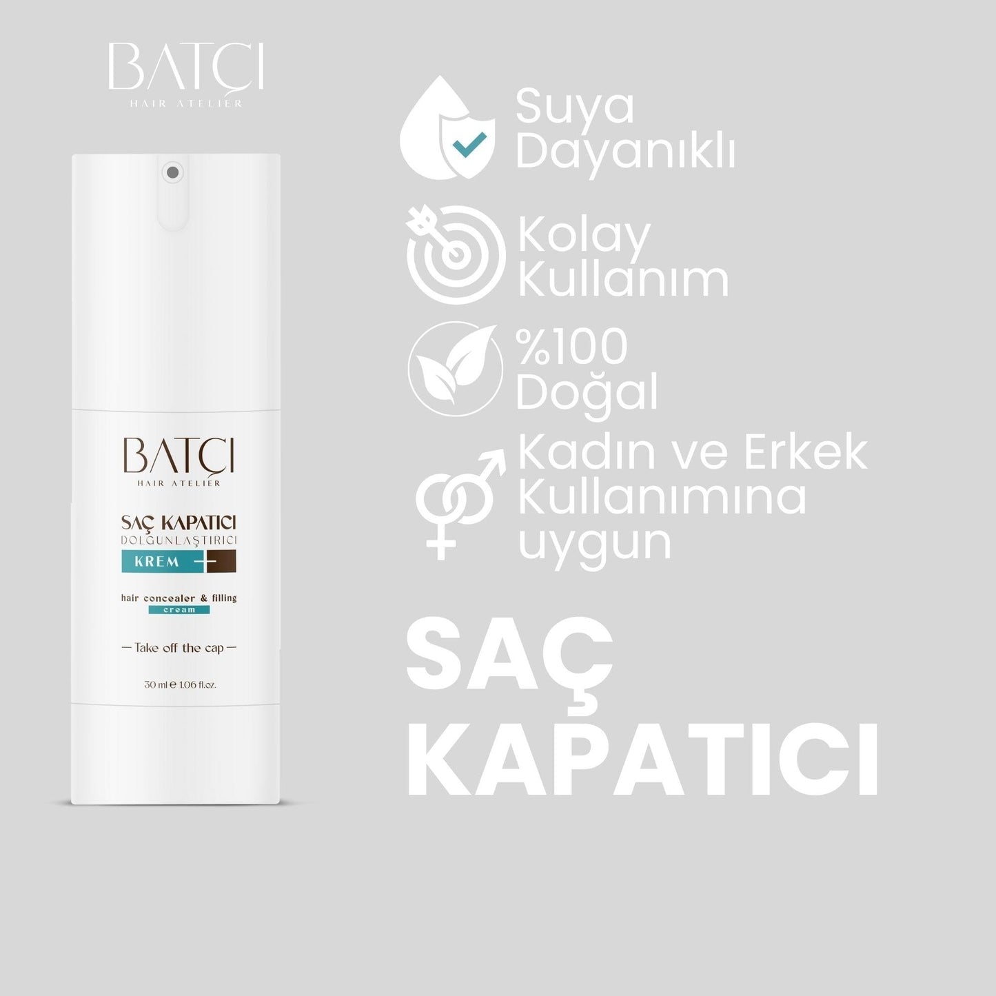 Batçı Hair Concealer Volumizer Liquid Cream 30 ml [Imported] - Medaid International