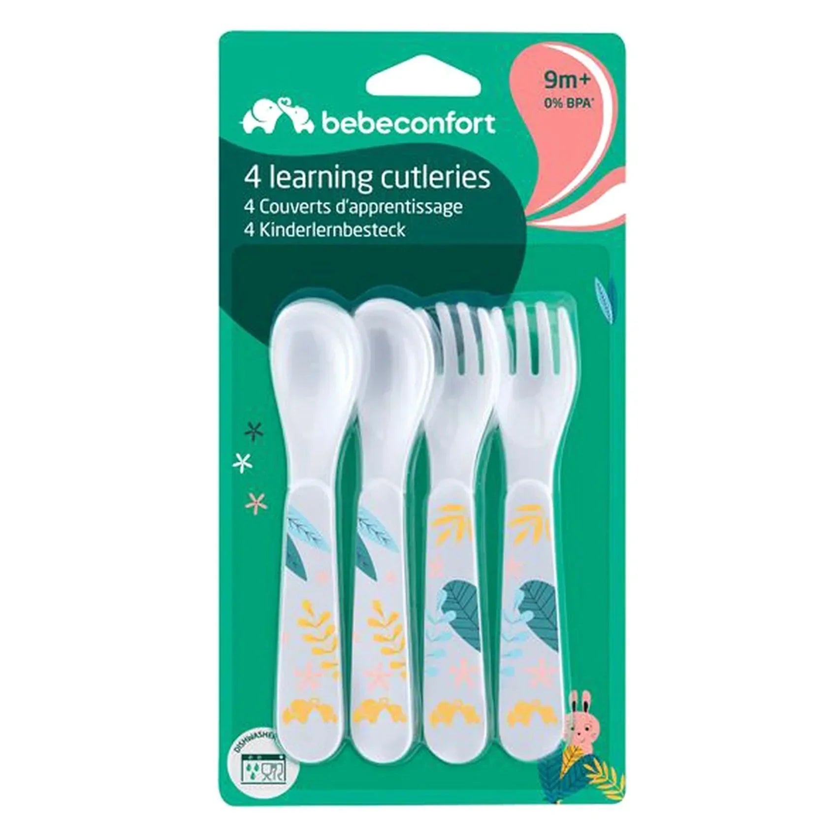 Bebe Confort - 4 (2 Spoons ,2 Forks) Learning Cutleries - Little Buddies