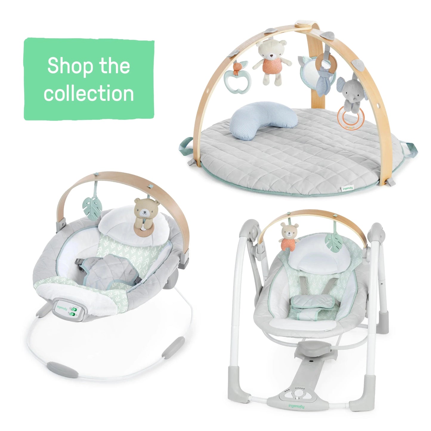 Kids2 - Ingeunity Soothing Bouncer - Cozy Spot