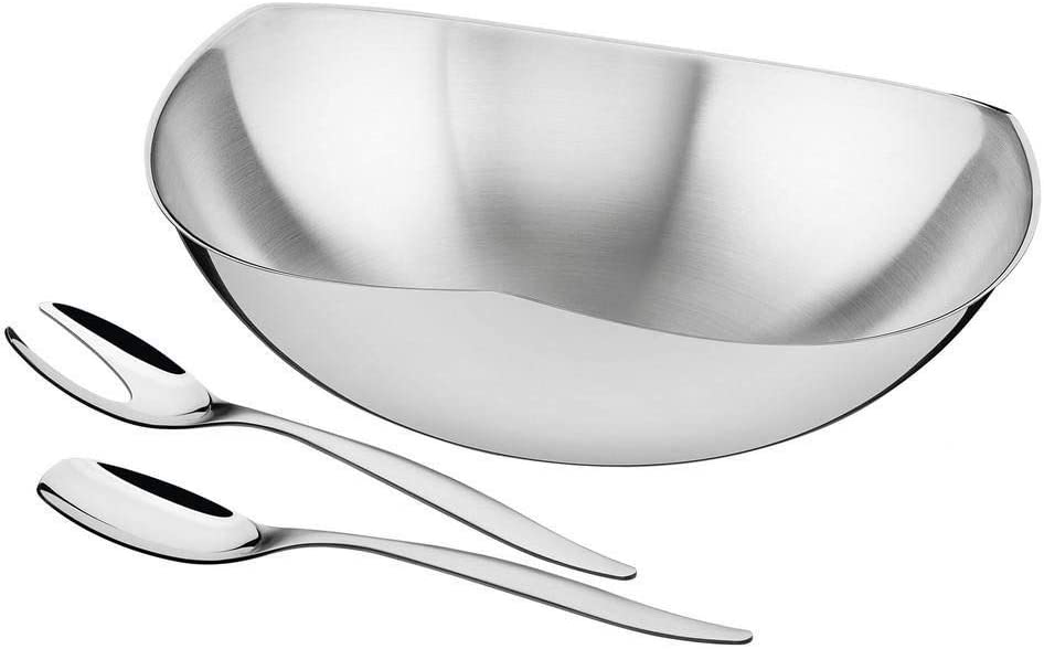 Tramontina Quadrata stainless steel salad set with high-gloss finish 3 pieces