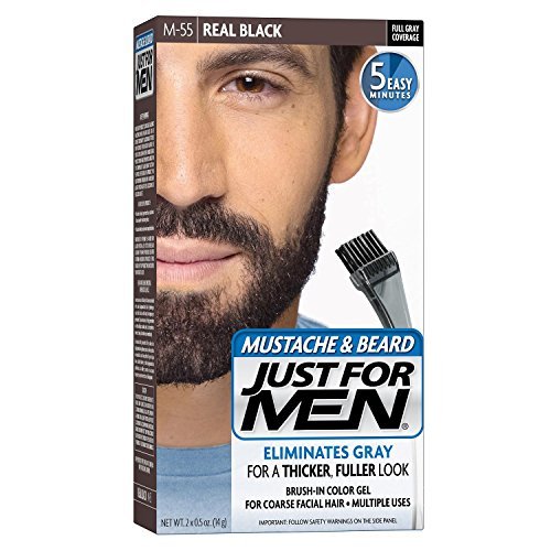 Just For Men Brush-In Color Gel Mustache & Beard Real Black M-55