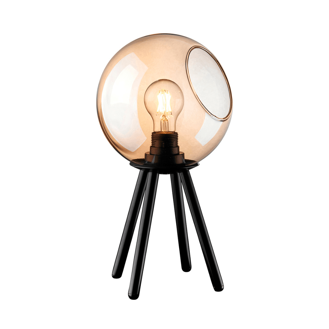 Beautiful Amber Glass Table Lamp