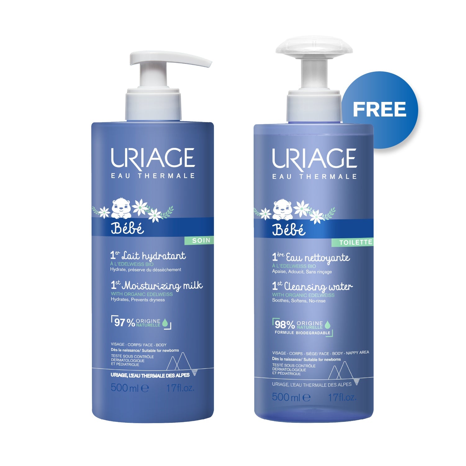 Baby Hydrating Milk 500ml & Free Cleansing Water 500 ml