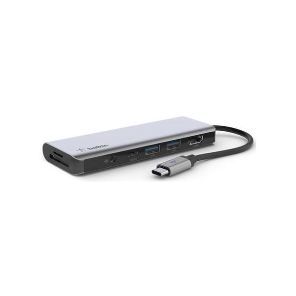 Belkin, AVC009BTSGY USB-C 7-in-1 Multiport Hub Adapter