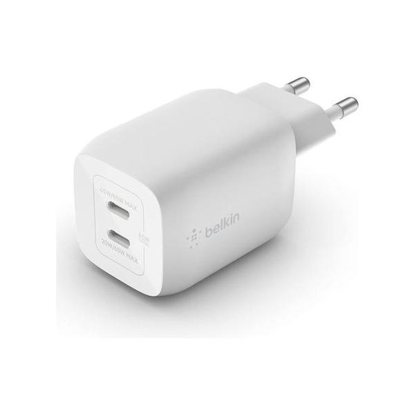 Belkin, WCH013VFWH/BK Boost Charge Pro Dual USB-C GaN Wall Charger with PPS 65W
