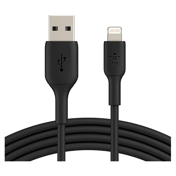 Belkin, CAA001BT1MBK2PK Lightning Cable (2 Pack) Boost Charge Lightning to USB Cable for iPhone, iPad, AirPods, MFi-Certified iPhone Charging Cable, 3.3ft/1m