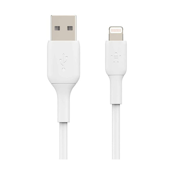 Belkin, CAA001bt2MWH Lightning Cable Boost Charge Lightning to USB Cable for iPhone, iPad, AirPods MFi-Certified iPhone Charging Cable (6.5ft/2m