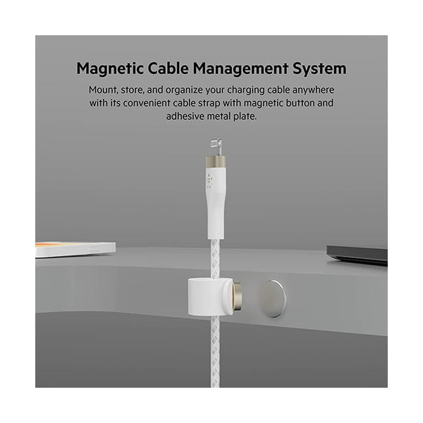 Belkin, CAA010BT3MWH Boost Charge Pro Flex Braided USB Type A to Lightning Cable (3M/10FT), MFi Certified Charging Cable for iPhone 13, 12, 11, Pro, Max, Mini, SE, iPad and More