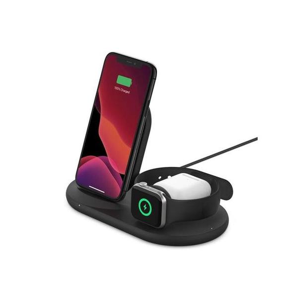 Belkin, WIZ001myBK/WH BoostCharge 3-in-1 Wireless Charger for Apple Devices