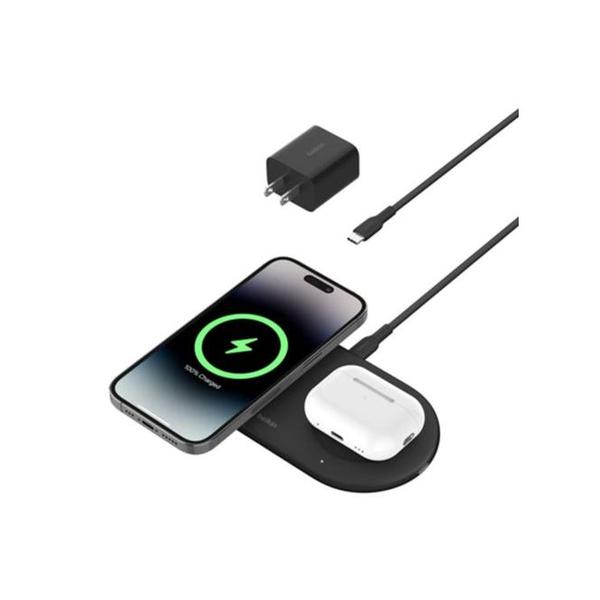 Belkin, WIZ021VFBK/WH BoostCharge 3-in-1 Wireless Charging Pad with USB-C