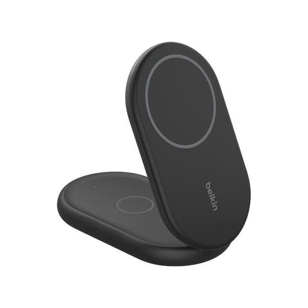 Belkin, WIZ028VFBK/WH BoostCharge Pro 2-in-1 Magnetic Wireless Charging Stand with Qi2 15W