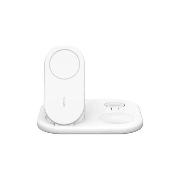 Belkin, WIZ029VFBK/WH BoostCharge Pro 3-in-1 Magnetic Foldable Wireless Charging Stand with Qi2 15W