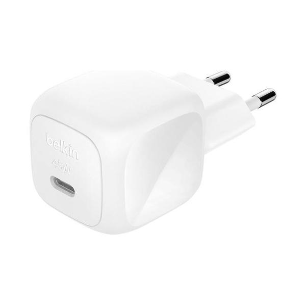 Belkin BoostCharge 45W Compact AC Charger + USB-C Cable, USB-C PD, Fast Charging, for All iPhone 17, iPhone 16, iPhone 15, Samsung Galaxy, Google Pixel, iPad, AirPods, and More