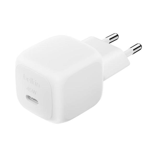 Belkin BoostCharge 45W Compact AC Charger, USB-C PD, Fast Charging, for All iPhone 17, iPhone 16, iPhone 15, Samsung Galaxy, Google Pixel, iPad, AirPods, and More
