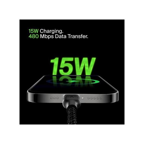 Belkin, CAB002BT1MBK BoostCharge Braided USB-C to USB-A Cable 1m