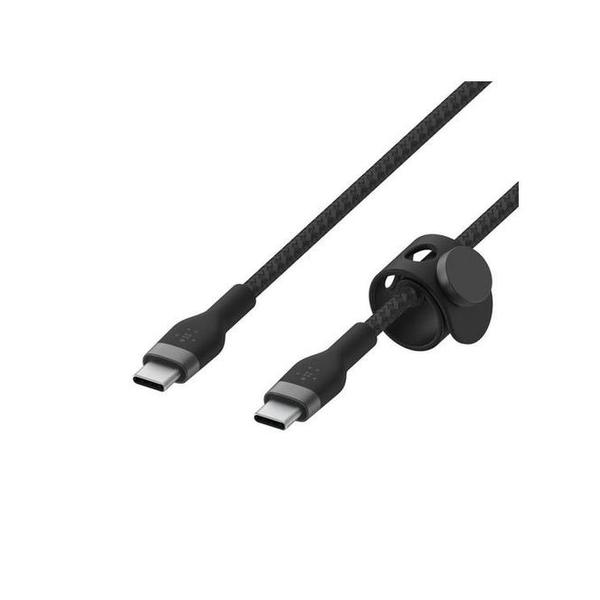 Belkin, CAB011BT1MBK/WH BoostCharge Pro Flex USB-C to USB-C Braided Silicone Cable 1m