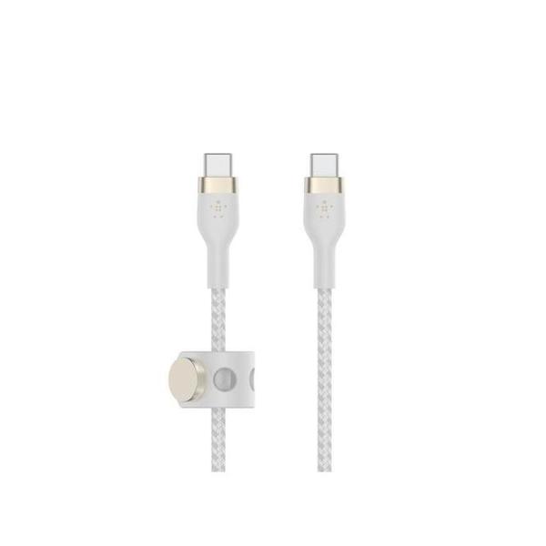 Belkin, CAB011BT1MBK/WH BoostCharge Pro Flex USB-C to USB-C Braided Silicone Cable 1m