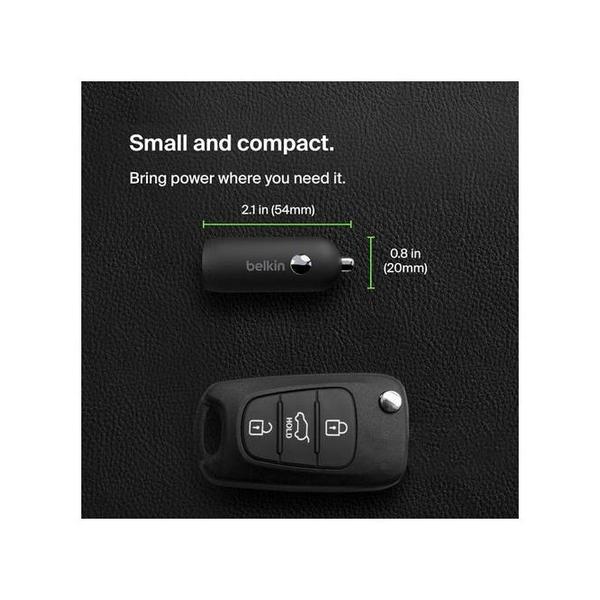 Belkin, CCA004BT1MBK-B5 30W USB-C Car Charger + USB-C to Lightning cable