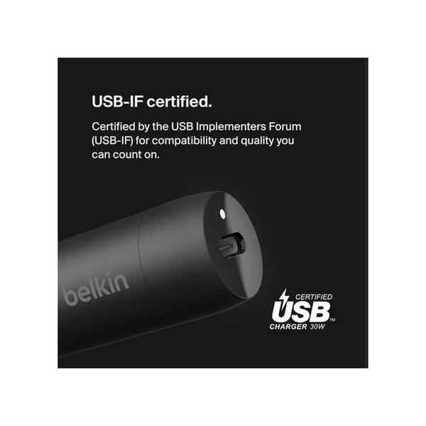 Belkin, CCA004BT1MBK-B6 USB-C Car Charger 20W with USB-C to USB-C Cable