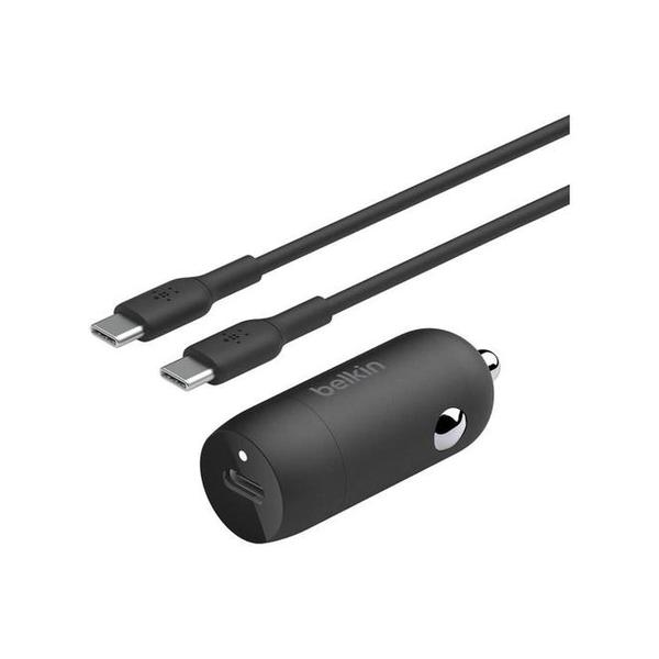 Belkin, CCA004BT1MBK-B6 USB-C Car Charger 20W with USB-C to USB-C Cable