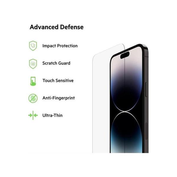 Belkin, OVA102ZZ Tempered Glass Screen Protector for iPhone 14 Pro Max, Transparent