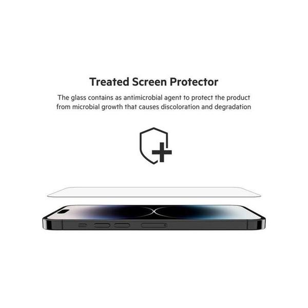 Belkin, OVA102ZZ Tempered Glass Screen Protector for iPhone 14 Pro Max, Transparent