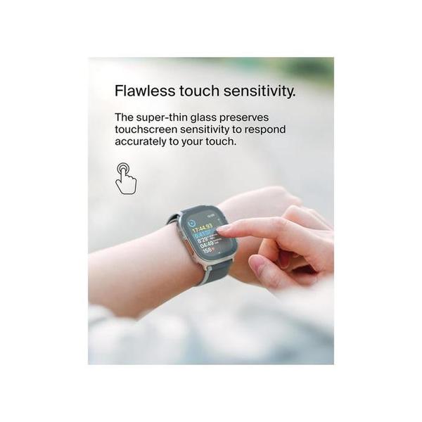 Belkin, OWA001zzCL ScreenForce TemperedCurve 2-in-1 Screen Protector for Apple Watch Ultra & Ultra 2 w/Protective Bumper - Tempered Glass Screen Protector, Apple Watch Accessories - Clear
