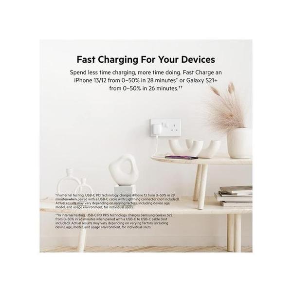 Belkin, WCA006VF1MWH-B6 BOOSTCHARGE PRO 3-in-1 Magnetic Wireless Charging Stand with Qi2 15W