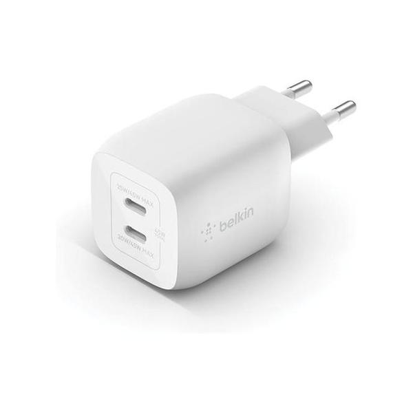 Belkin, WCH011VFWH/BK Boost Charge Pro Dual USB-C GaN Wall Charger with PPS 45W