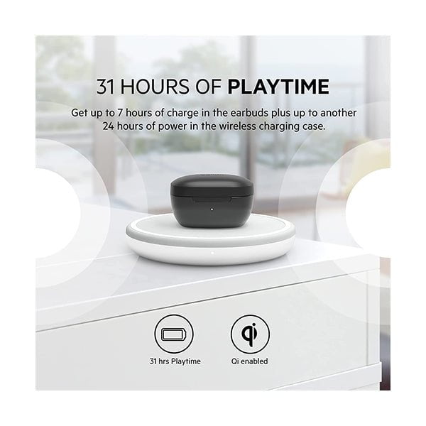 Belkin, AUC004BTBK Wireless Earbuds, Sound Form Rise True Wireless Bluetooth 5.2  Earphones with Wireless Charging IPX5 Sweat and Water Resistant with Deep Bass for iPhone, Galaxy, Pixel and More