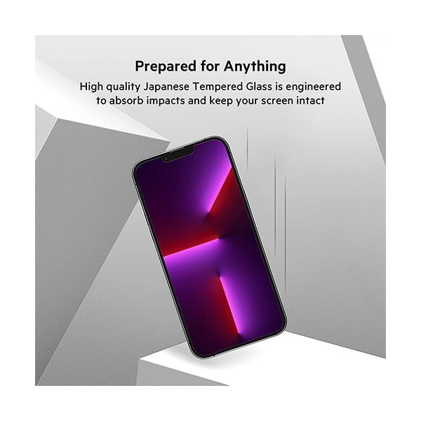Belkin, iPhone 13 Pro Max 2-Pack Screen Protector Tempered Glass, Easy Application Bubble Free with Included Guide Stickers, OVA091ZZ