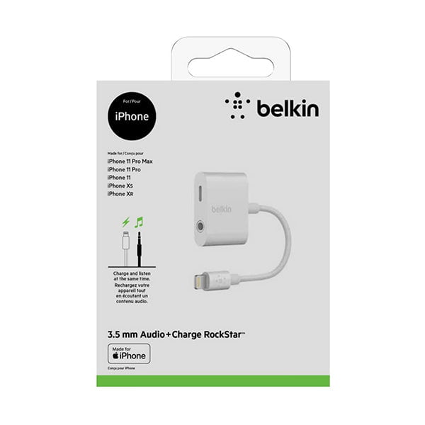 Belkin, F8J212btWHT 3.5mm Audio + Charge Rockstar (iPhone Aux Adapter)