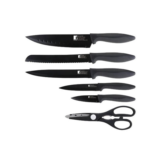 Bergner, Set 5Pc Knives, Scissors Ss - Bg-9075-Bk