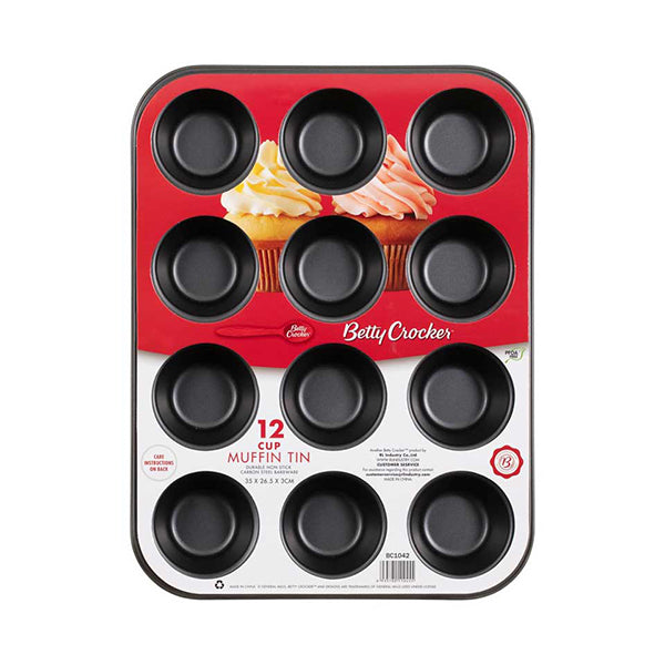 Betty Crocker, BC1042, 12 Cup Muffin Pan - 36 x 26.5 x 3cm