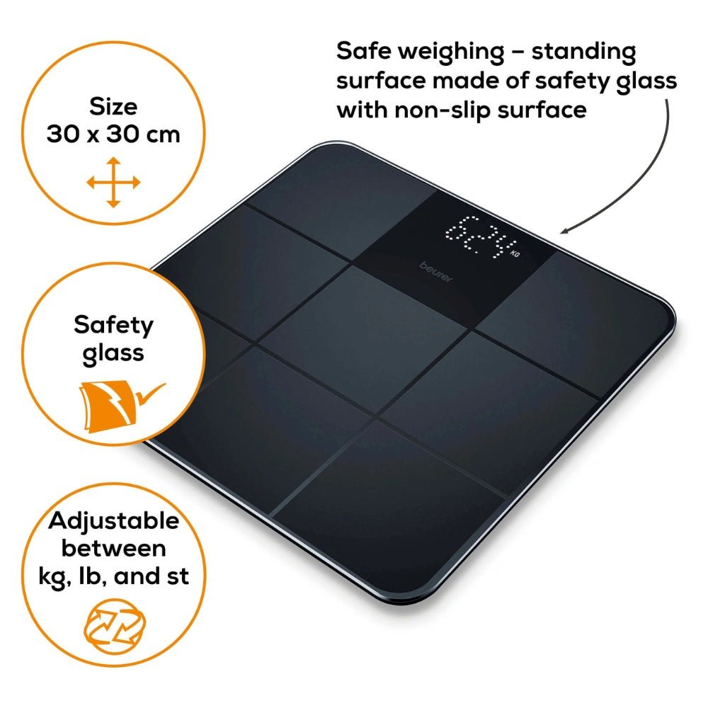 Beurer Glass Bathroom Scale GS235