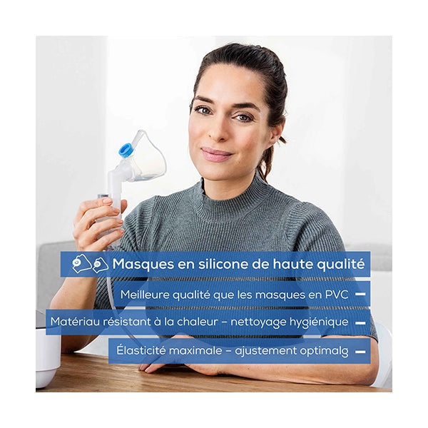 Beurer, IH 28 Pro Inhaler, Nebuliser Set with High-Quality Silicone Masks and Nasal Shower - 60374