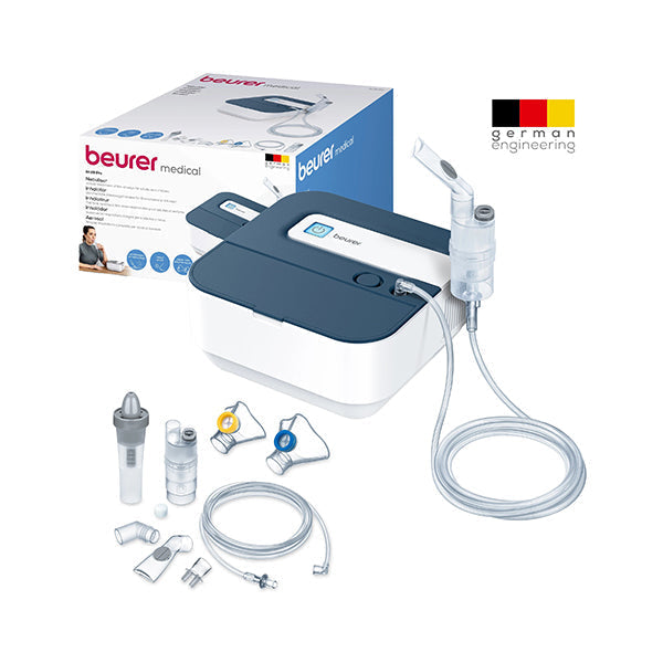 Beurer, IH 28 Pro Inhaler, Nebuliser Set with High-Quality Silicone Masks and Nasal Shower - 60374