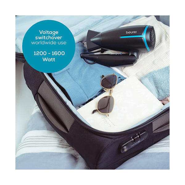 Beurer Travel Hair Dryer: Folding with Volt Switchover, HC25LE - Limited Edition