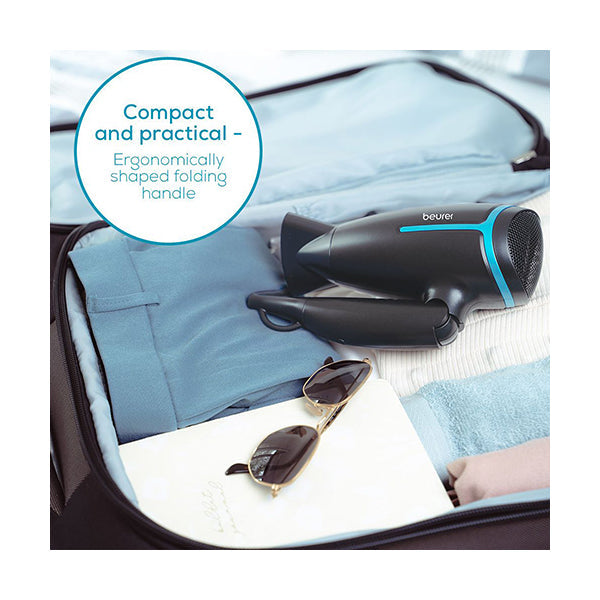 Beurer Travel Hair Dryer: Folding with Volt Switchover, HC25LE - Limited Edition