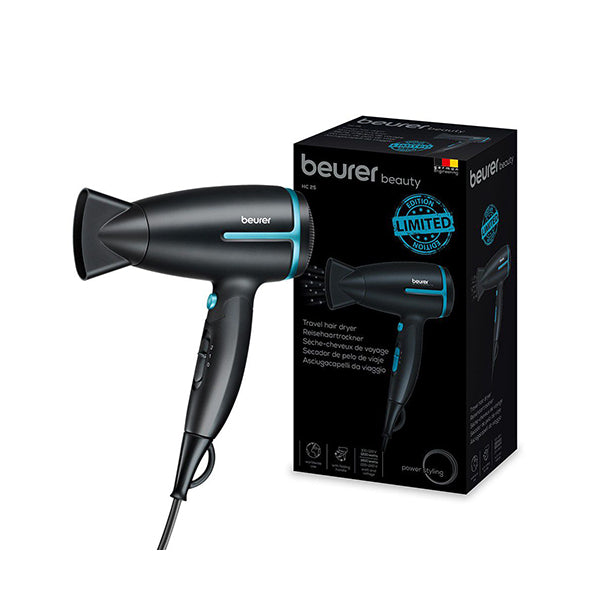Beurer Travel Hair Dryer: Folding with Volt Switchover, HC25LE - Limited Edition