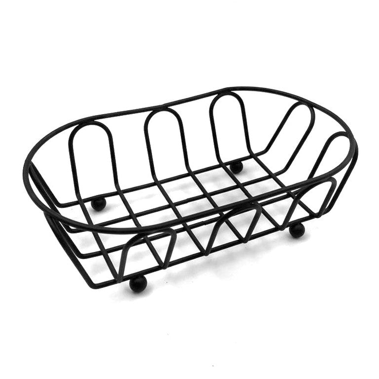 Black Oval Serving Basket 18 cm