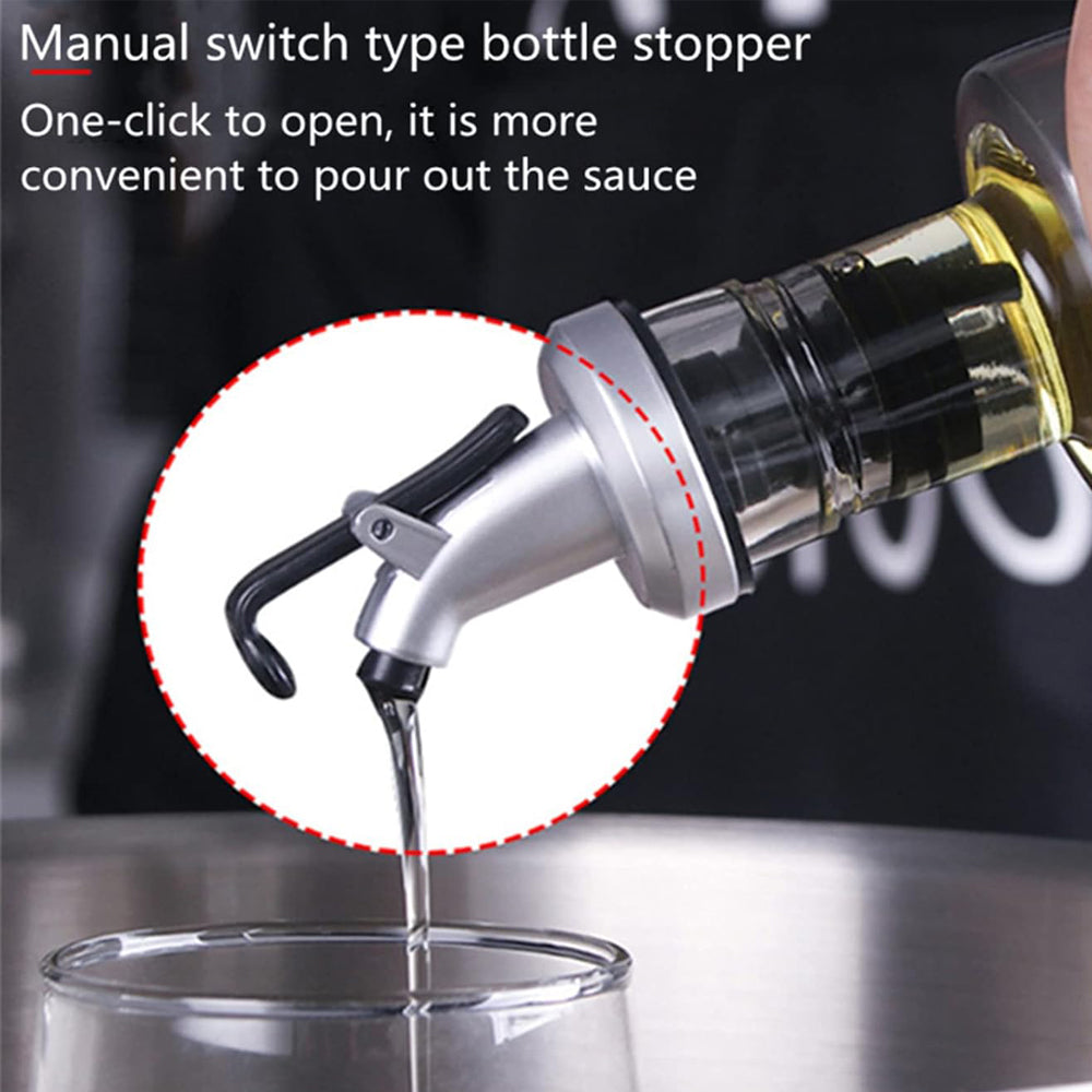 Danny Home Cruet Glass Stainless Steel Cover Oil And Vinegar Dispenser – 350ml – Bronze