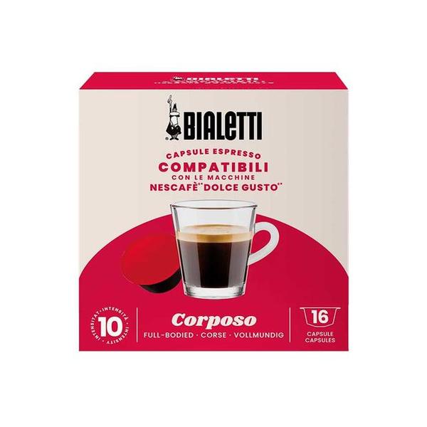 Bialetti 96080441 16 PCS Dolce Gusto Compatible Corposo Capsules, BIA096080441