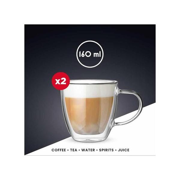 Bialetti DBW010 Double Wall Capri 160ml Glass Set, BIADBW010