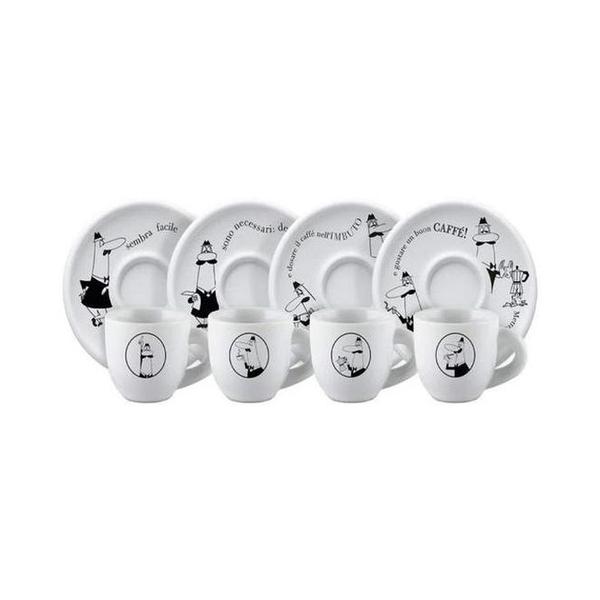 Bialetti Y0TZ033 Set of 4 moka carousel cups, BIAY0TZ033