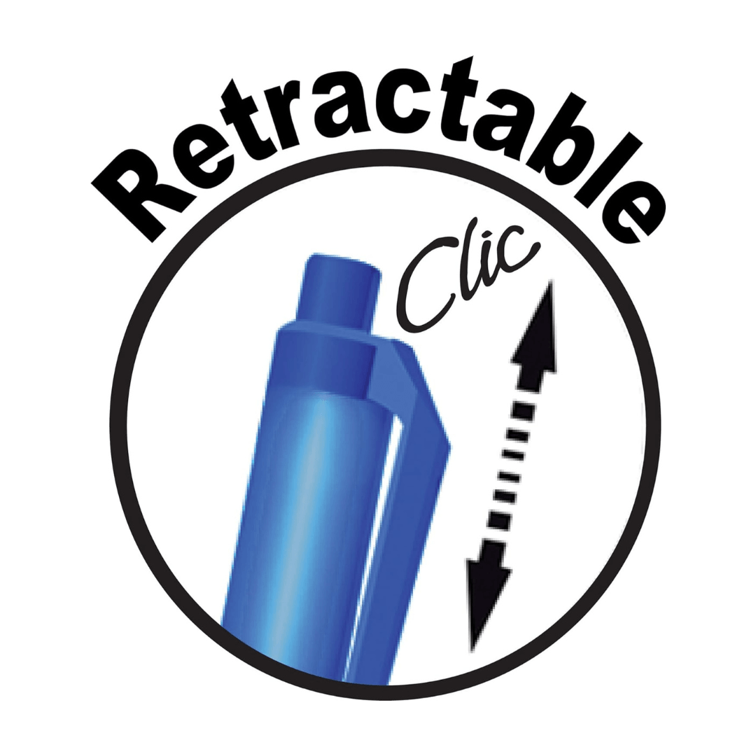 BIC Soft Feel Ballpoint Retractable Pens