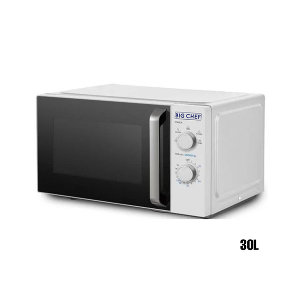 Big Chef Solo Mechanical Microwave  with 5 Power Levels – 30L MW30W