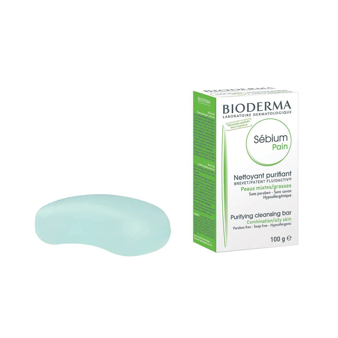 Bioderma sebium pain purifying cleansing bar combination/oily skin 100g